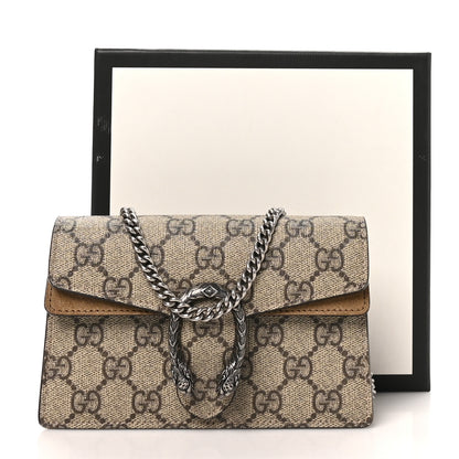 Gucci GG Supreme Monogram Super Mini Dionysus Shoulder Bag Taupe 9 of 9