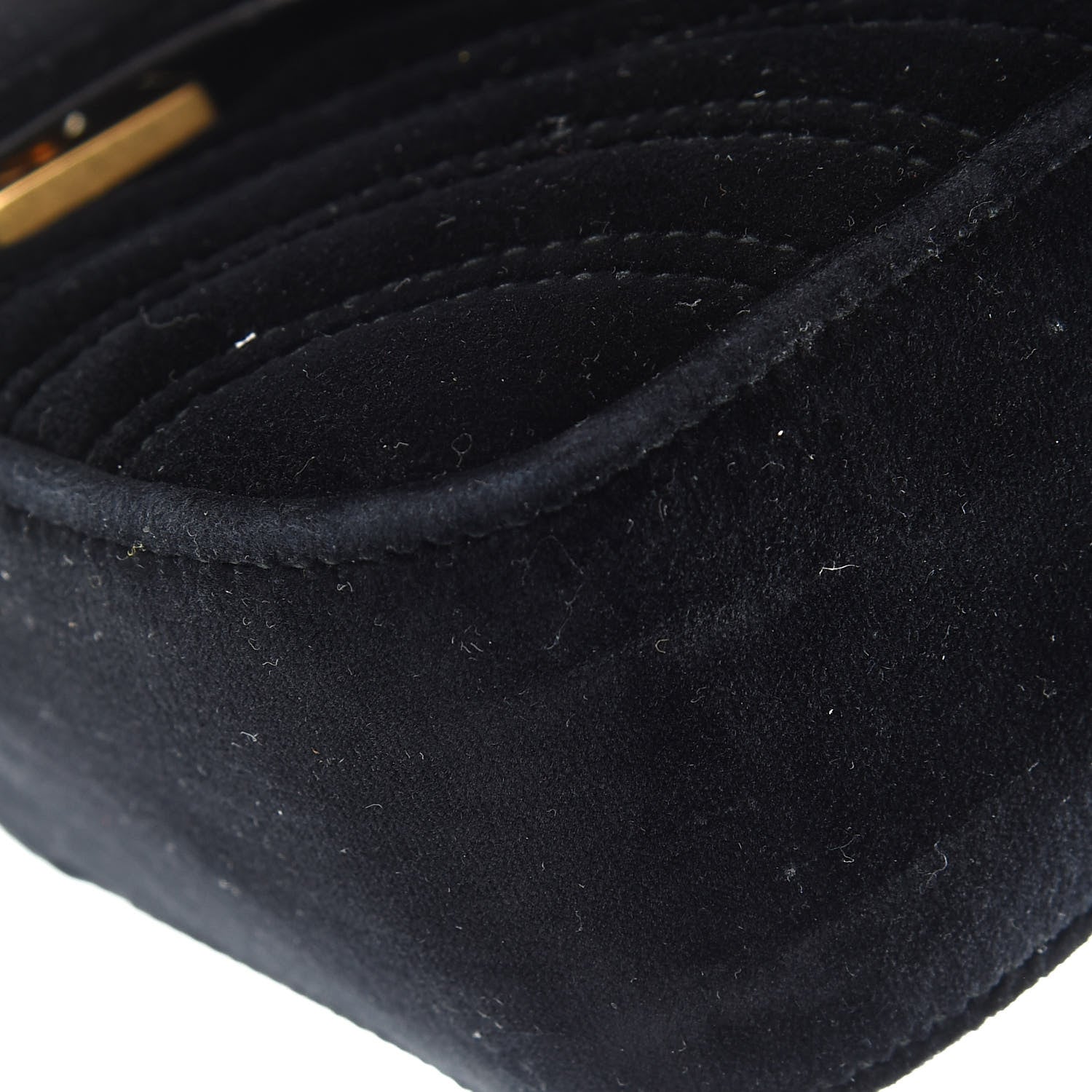 Gucci Velvet Matelasse Mini GG Marmont Shoulder Bag Black 10 of 11