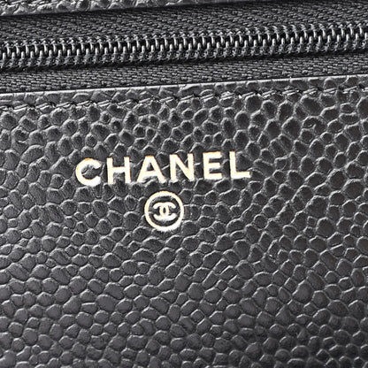 Chanel Caviar Quilted Wallet on Chain WOC Black 6 of 12