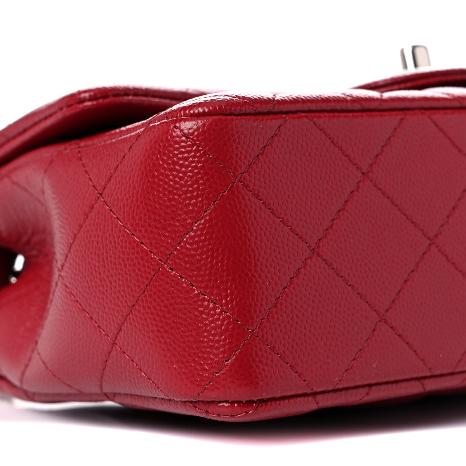 Chanel Caviar Quilted Mini Rectangular Flap Red 8 of 11