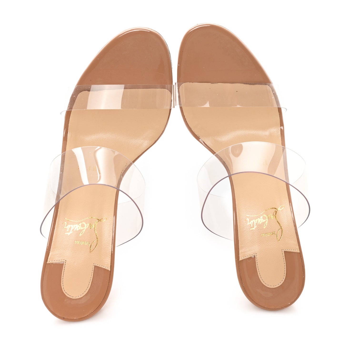 Patent PVC Just Nothing 85 Slide Sandals 37 Nude