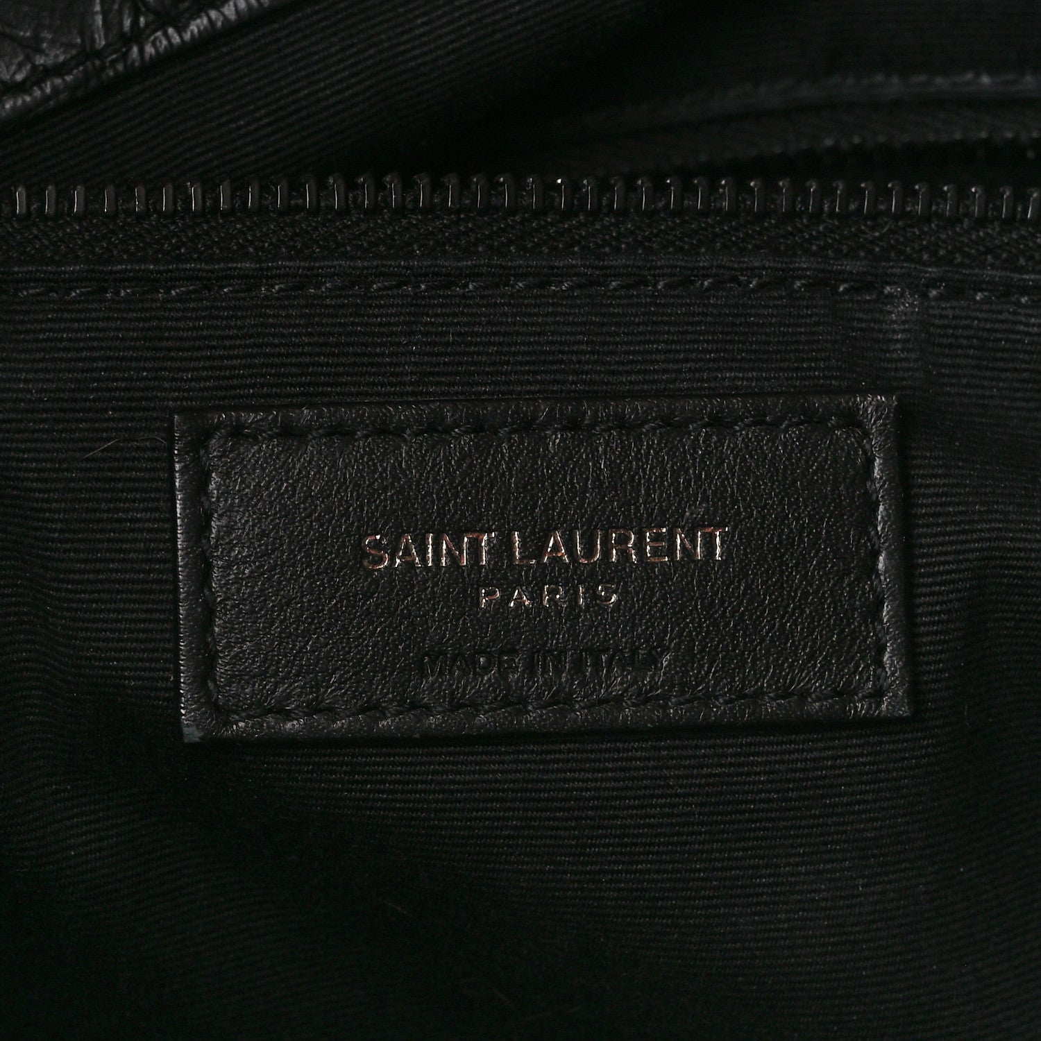 Saint Laurent Calfskin Crocodile Embossed Monogram Medium Niki Shopping Bag Black 6 of 12