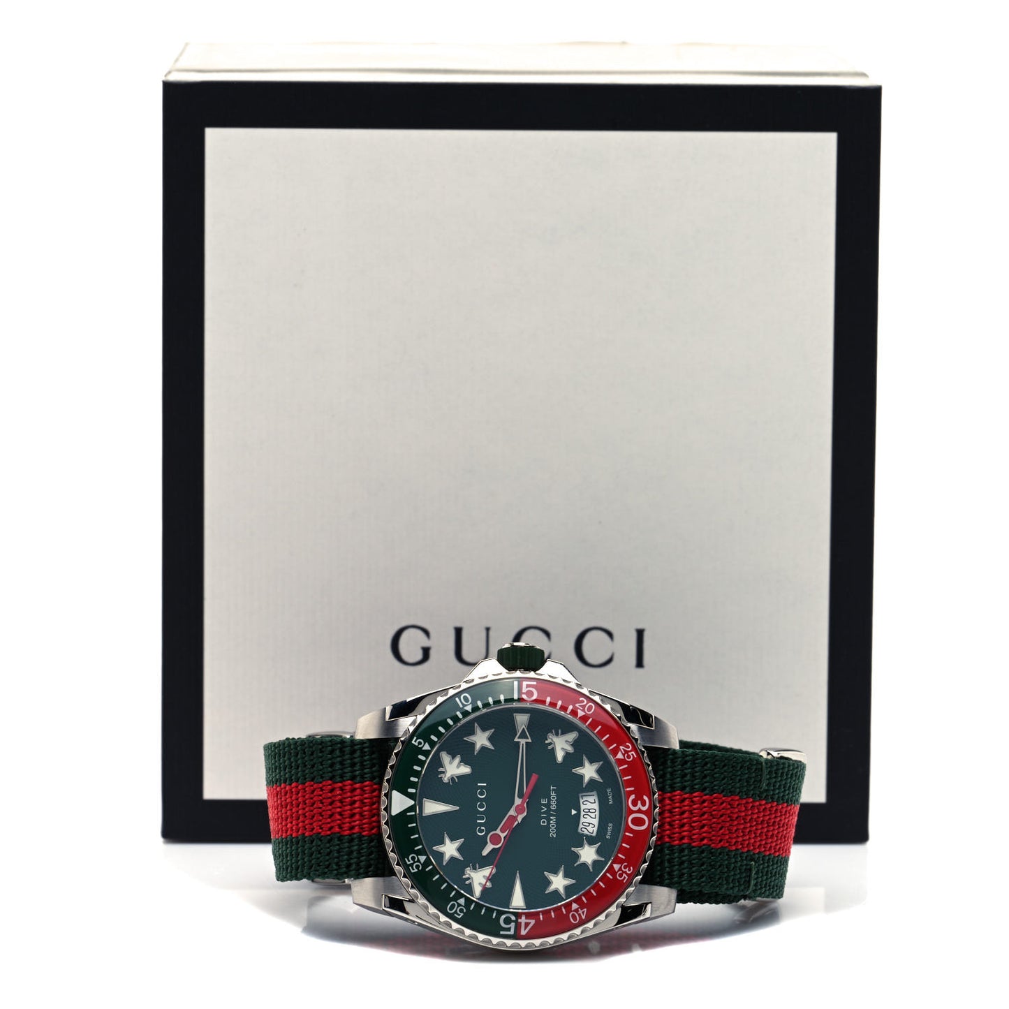Stainless Steel Nylon 40mm Dive Quartz Watch Green