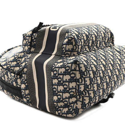 Christian Dior Oblique Diortravel Backpack Blue 10 of 11