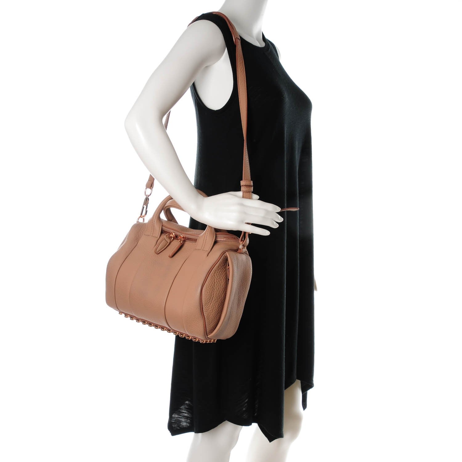 Alexander Wang Pebbled Lambskin Rockie Truffle Rose Gold Hardware 2 of 8