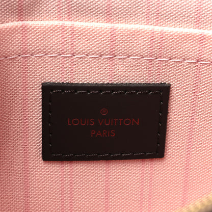 Louis Vuitton Damier Ebene Neverfull MM GM Pochette Rose Ballerine 6 of 8