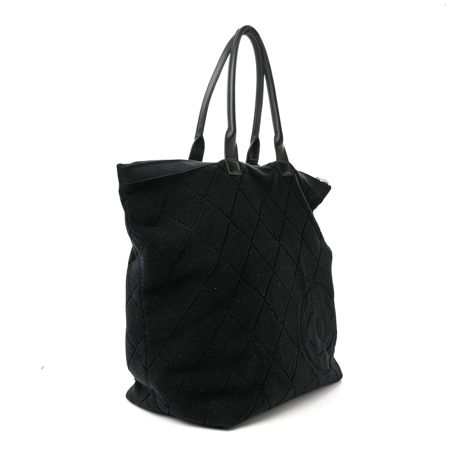 Terry Cotton CC Beach Tote Set Black