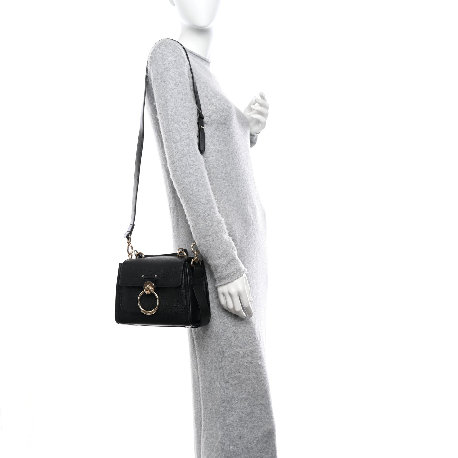 Chloe Calfskin Mini Tess Day Bag Black 2 of 9