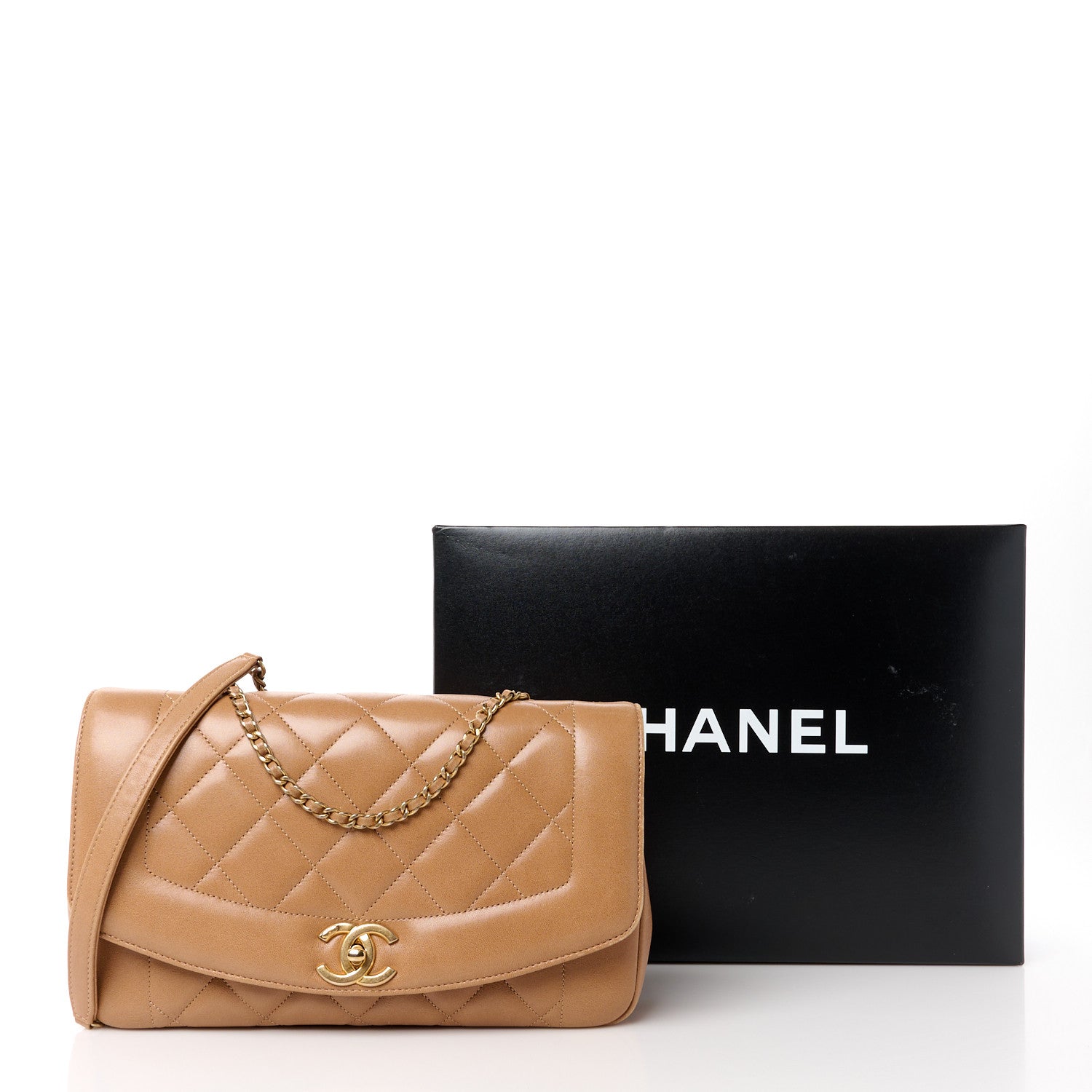 Chanel Lambskin Quilted Medium Single Flap Light Brown 16 of 16
