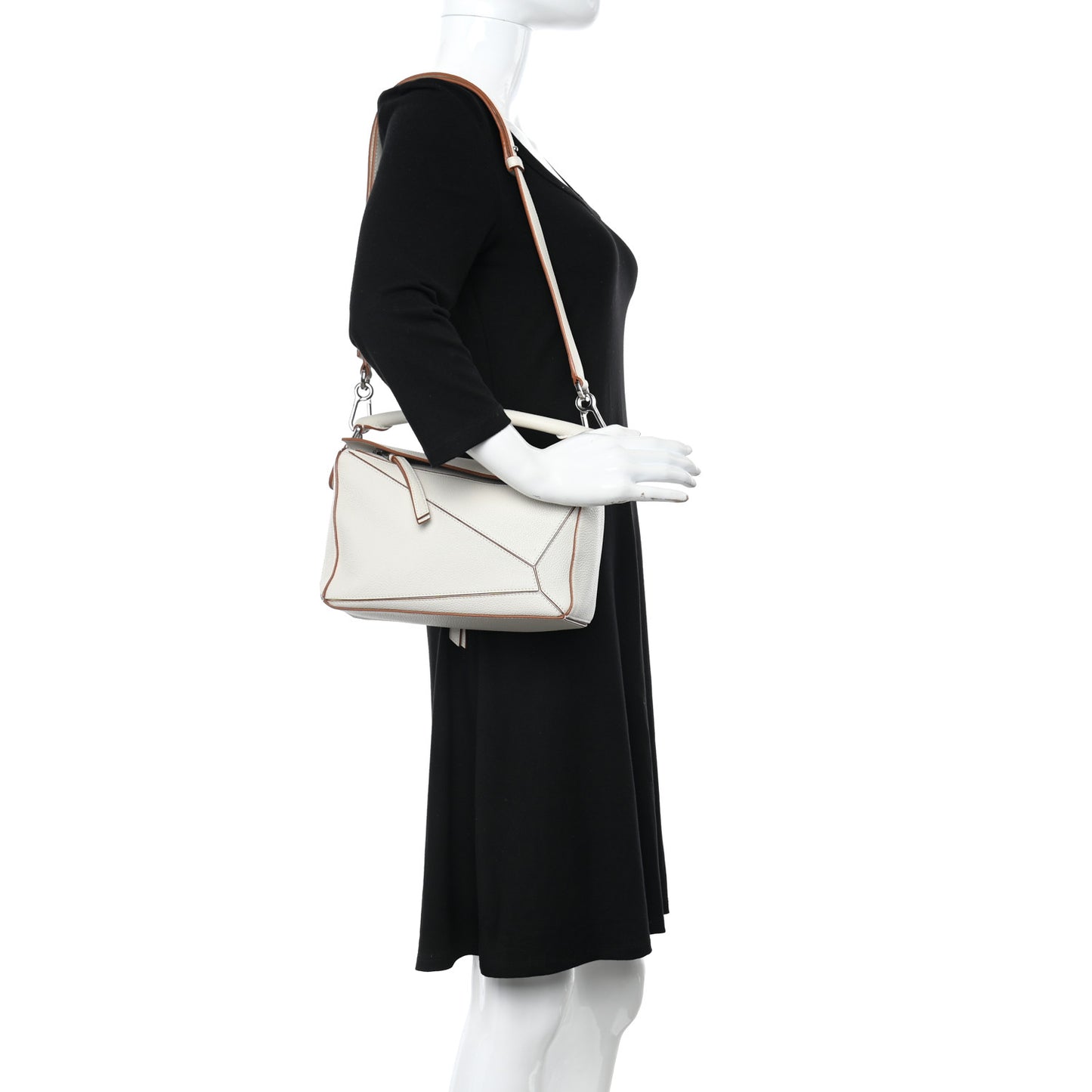 Calfskin Small Puzzle Bag Ivory