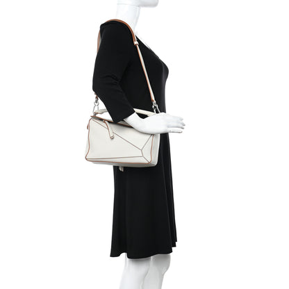 Loewe Calfskin Small Puzzle Bag Ivory 2 of 10