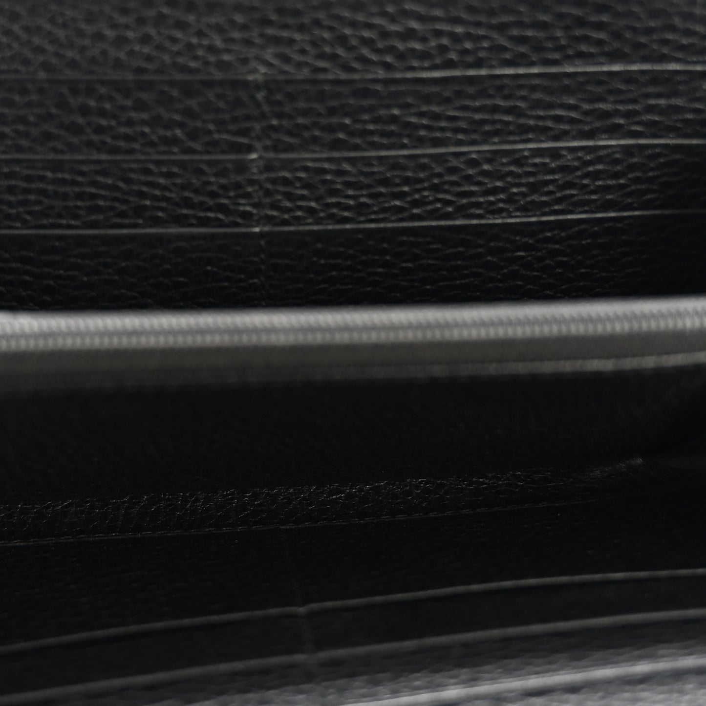 Dollar Calfskin GG Zip Around Wallet Black