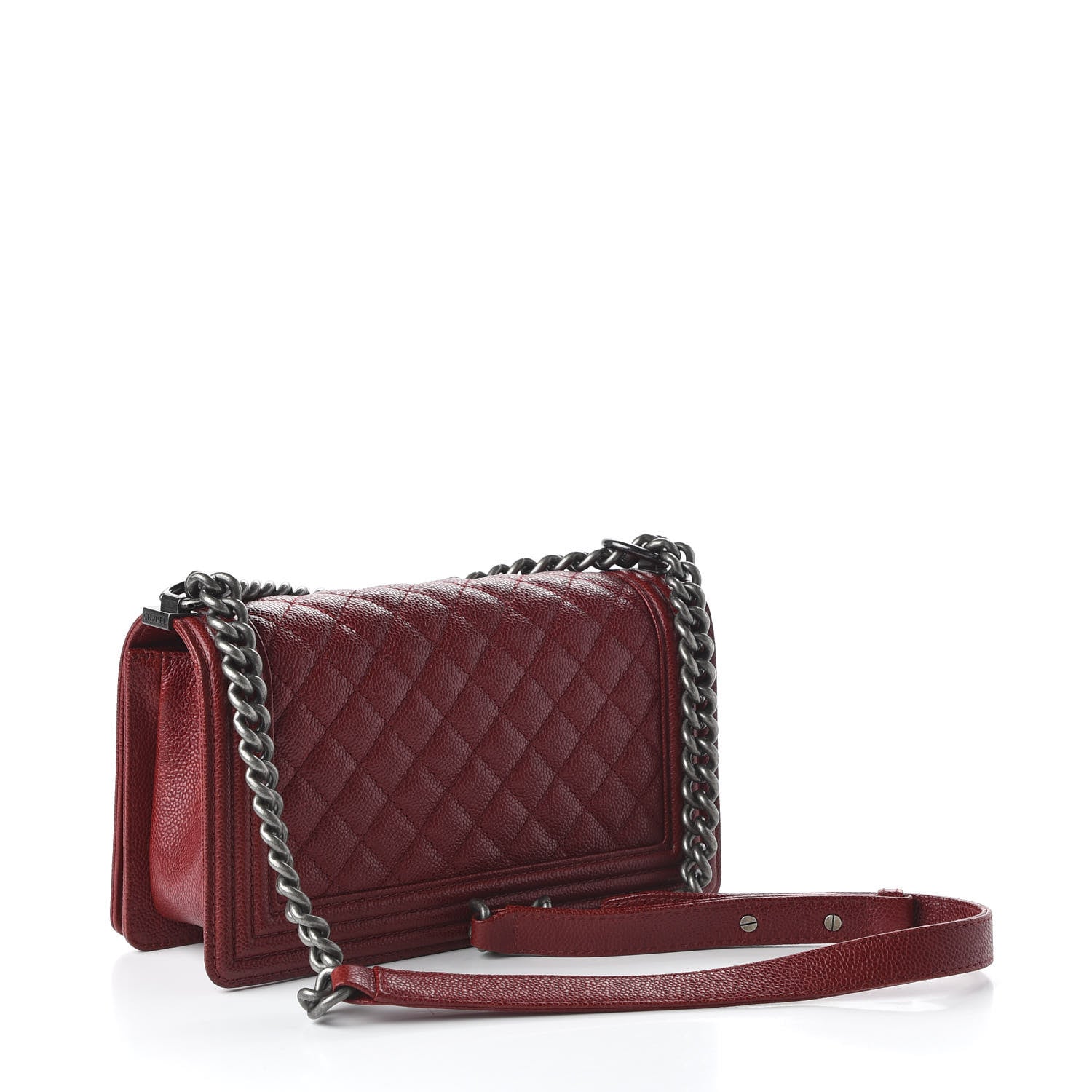 Chanel Caviar Quilted Medium Boy Flap Red 3 of 11