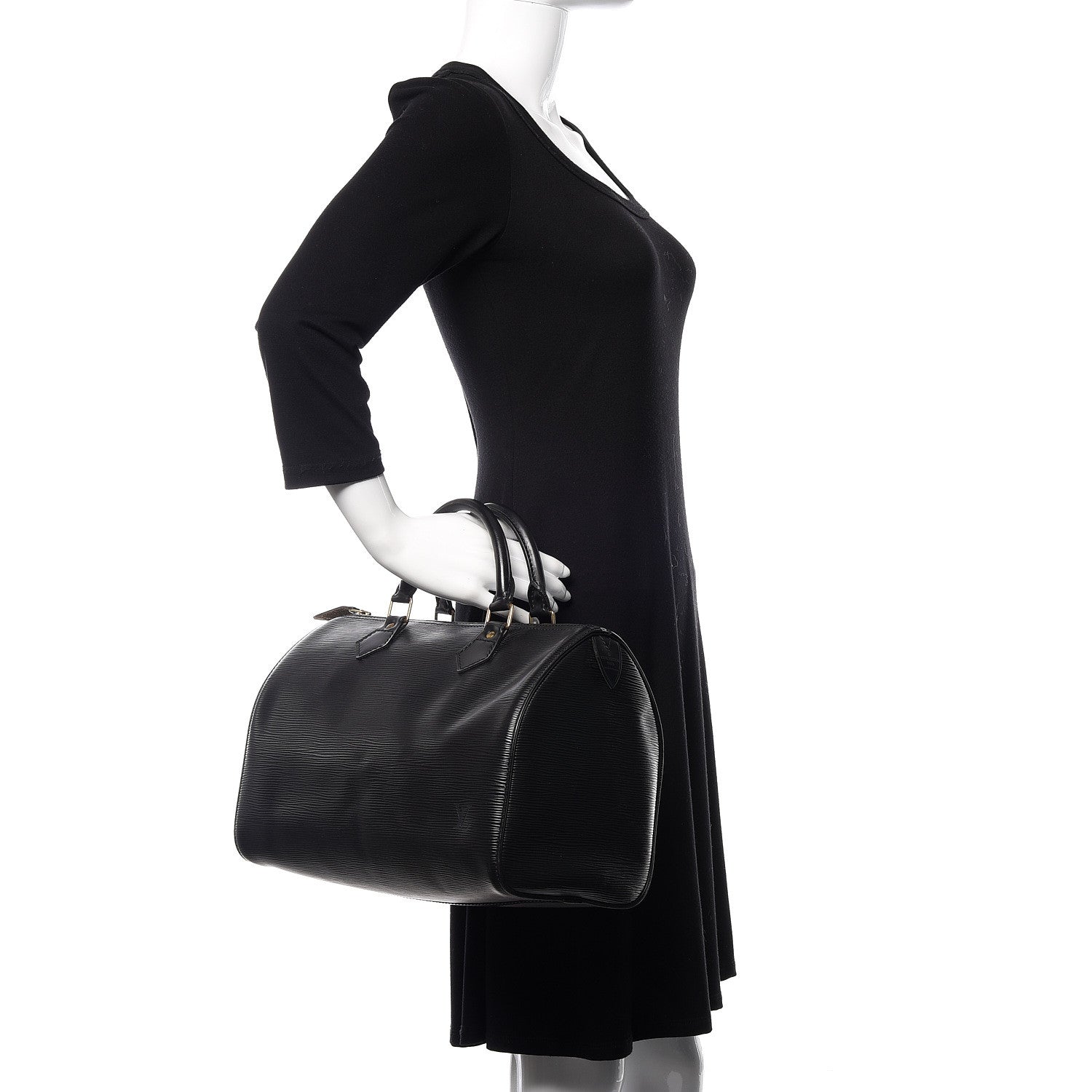 Louis Vuitton Epi Speedy 30 Black 2 of 13