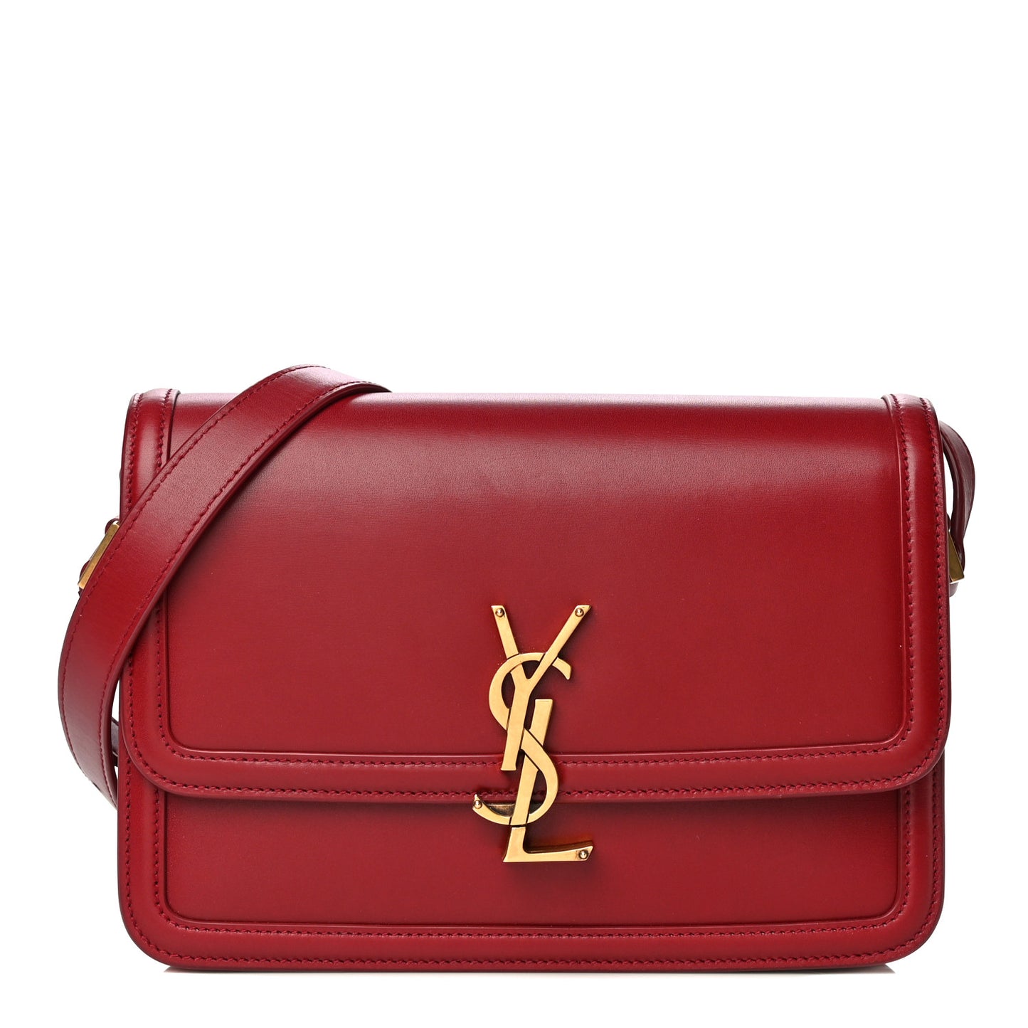 Box Calfskin Monogram Medium Solferino Satchel Rouge Opyum
