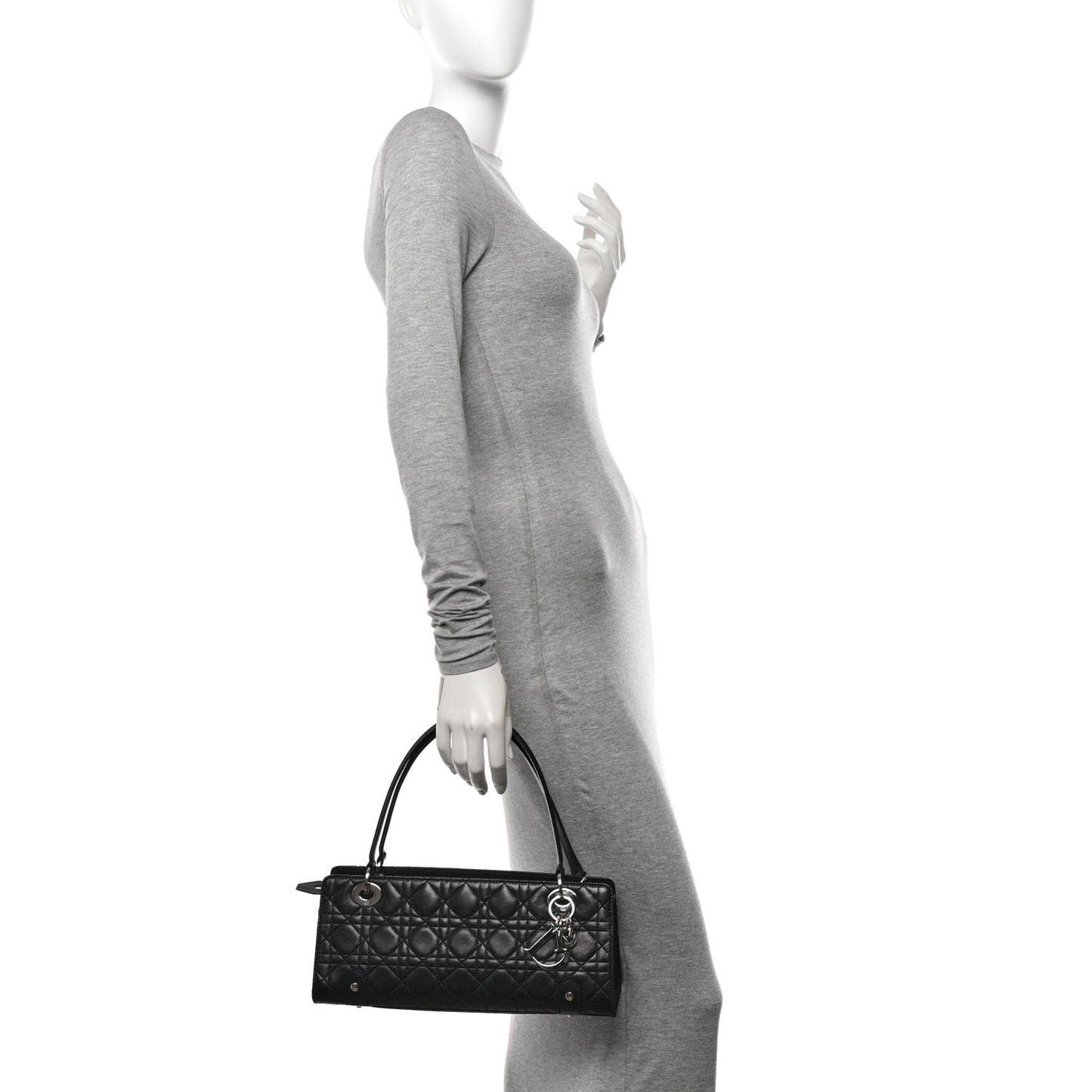 Lambskin Cannage Soft Lady Dior East West Black
