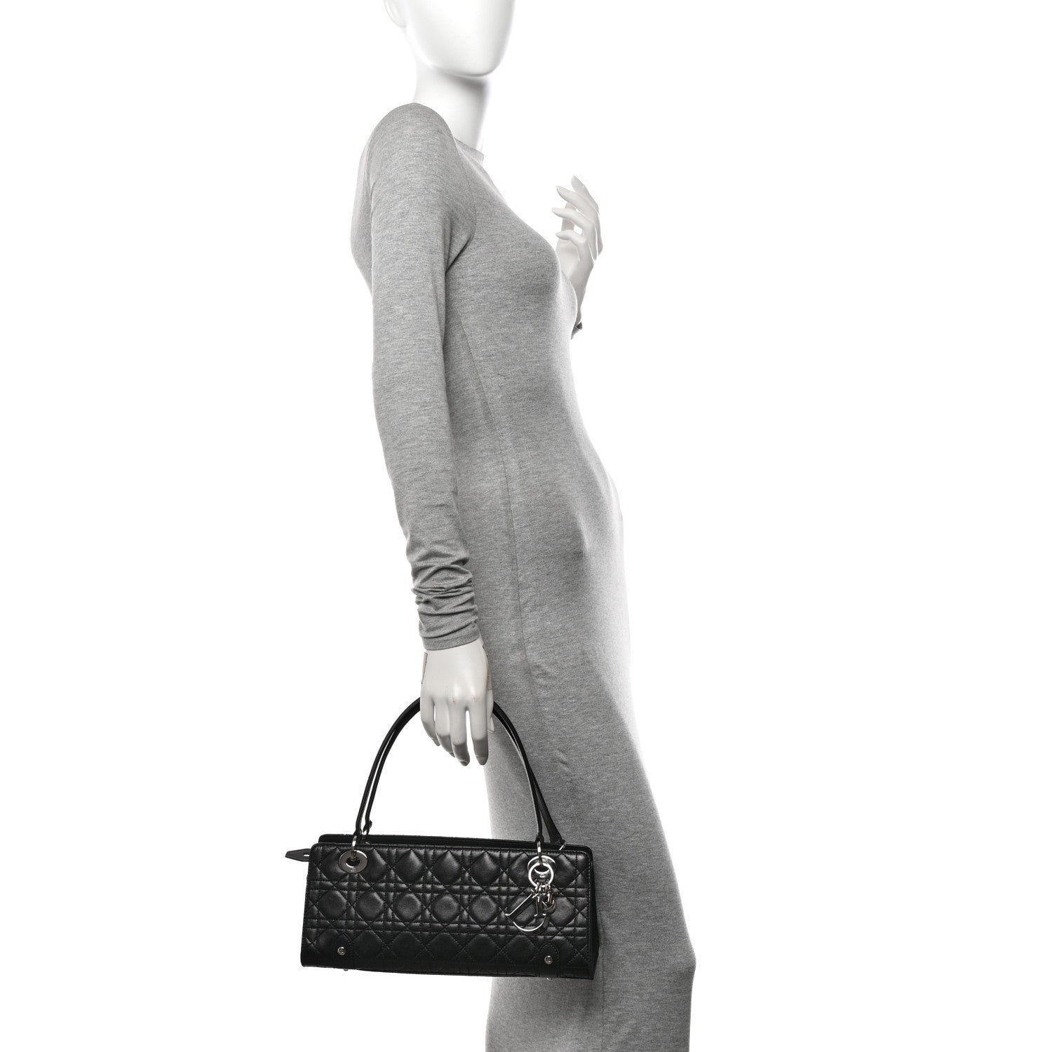 Christian Dior Lambskin Cannage Soft Lady Dior East West Black 2 of 12