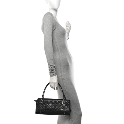 Christian Dior Lambskin Cannage Soft Lady Dior East West Black 2 of 12