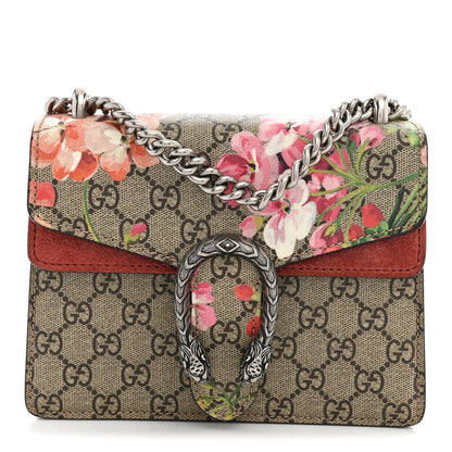 Gucci GG Supreme Monogram Blooms Mini Dionysus Shoulder Bag Beige Multicolor Dry Rose 1 of 12