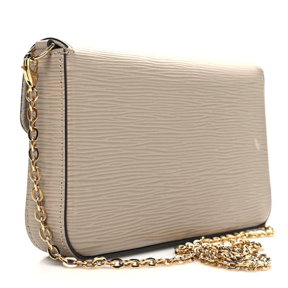 Louis Vuitton Epi Felicie Pochette Chain Wallet Galet 4 of 14