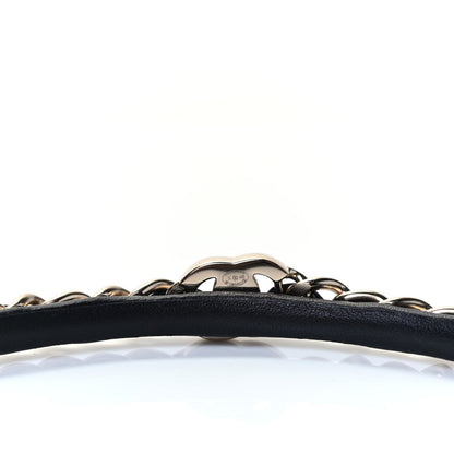 Chanel Metal Lambskin CC Turnlock Chain Headband Gold Black 3 of 3