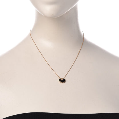 Cartier 18K Pink Gold Diamond Black Onyx XS Amulette de Cartier Pendant Necklace 2 of 7