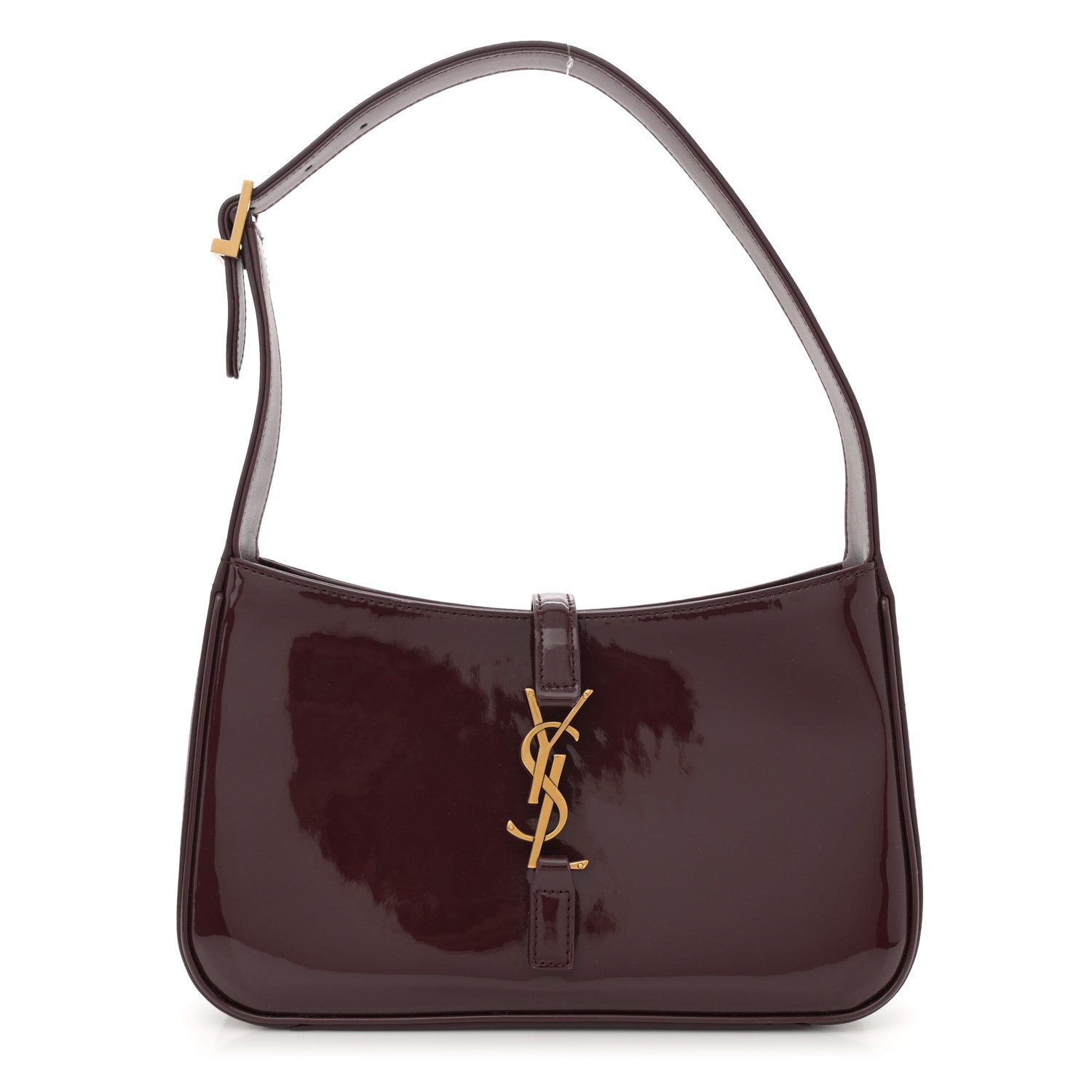 Saint Laurent Patent Le 5 A 7 Hobo Bordeaux 1 of 11
