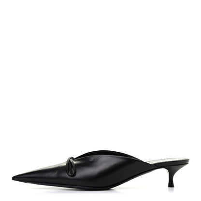 Balenciaga Goatskin Pointed Toe Knife Mules 38 Black 1 of 8