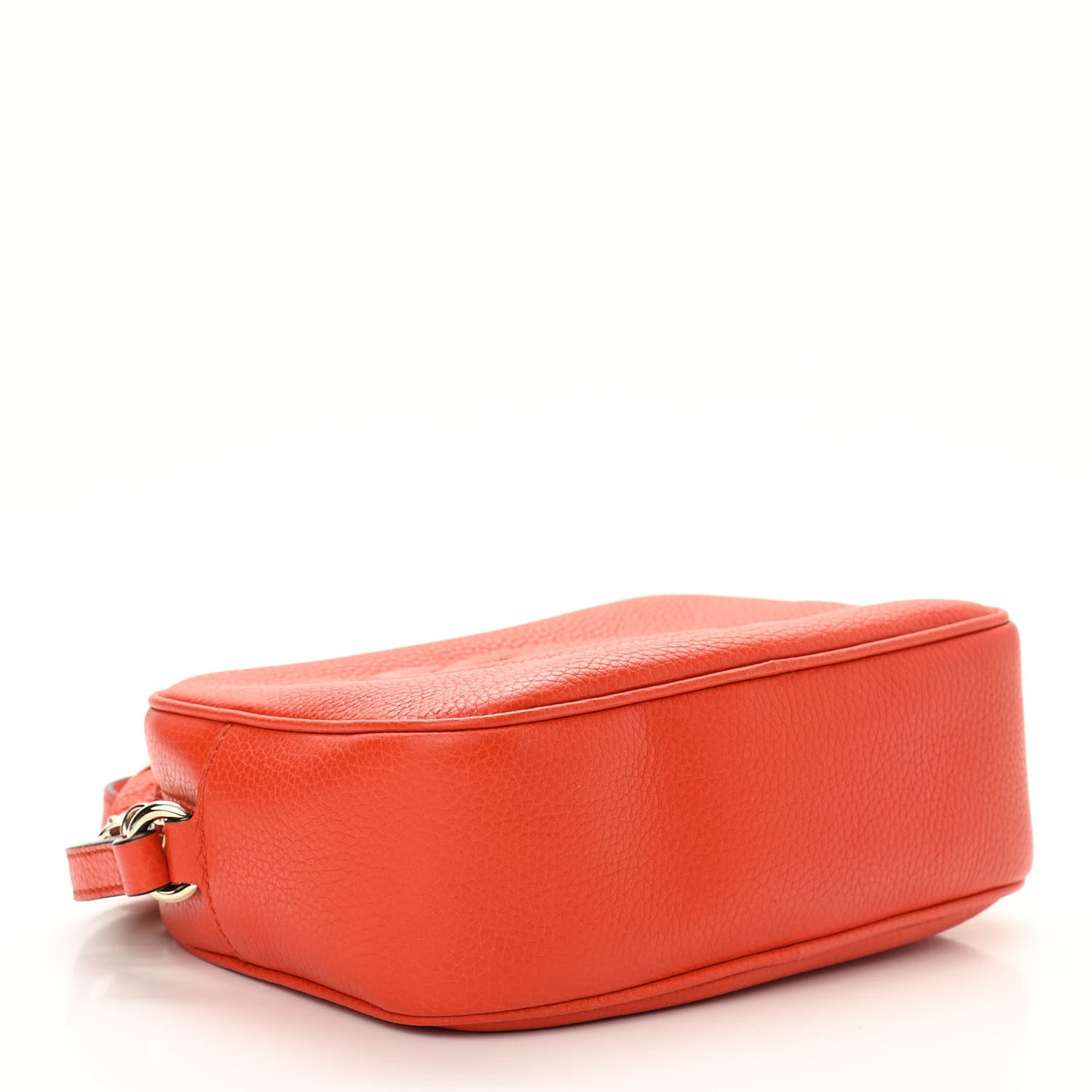 Pebbled Calfskin Small Soho Disco Bag Orange