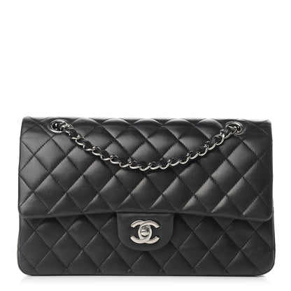 Chanel Lambskin Quilted Medium Double Flap Black 1 of 15