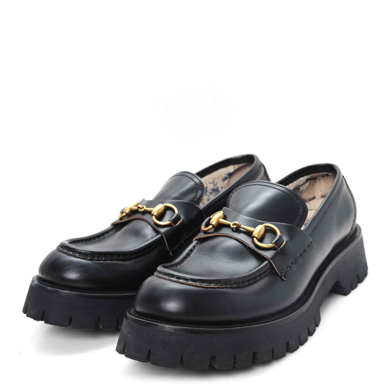 Gucci Cordovan Lux Womens Harald Horsebit 25mm Platform Loafers 40 Black 4 of 10