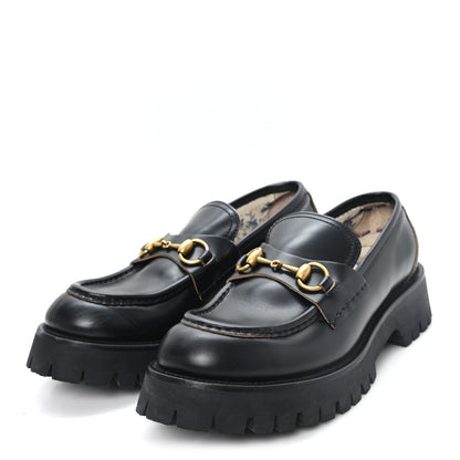 Gucci Cordovan Lux Womens Harald Horsebit 25mm Platform Loafers 40 Black 4 of 10