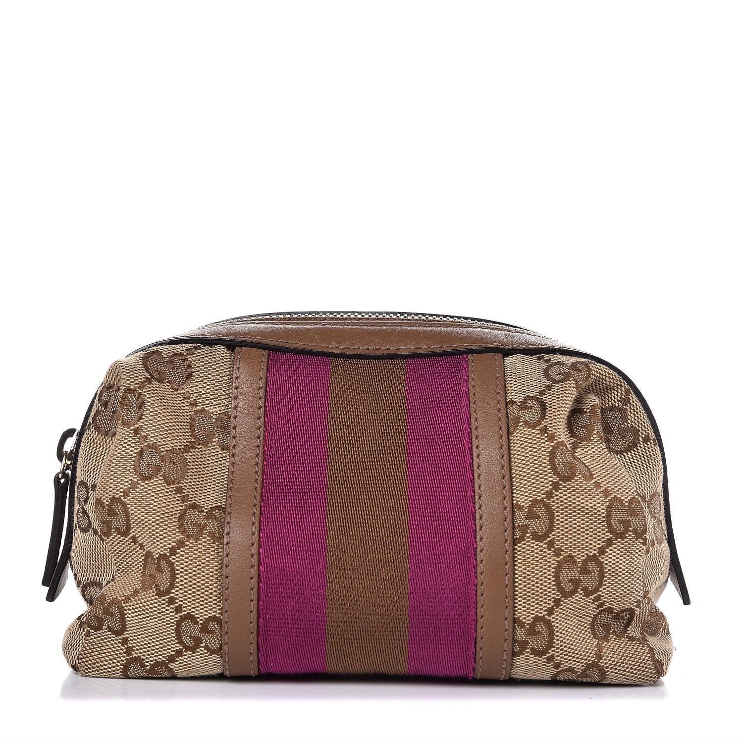 Gucci Monogram Web Small Cosmetic Case Pink 1 of 9