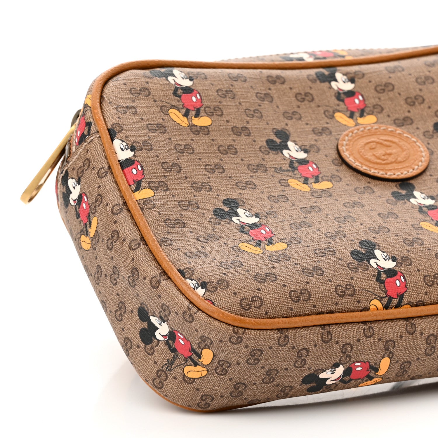 Gucci X DISNEY Mini Vintage GG Supreme Monogram Mickey Mouse Small Belt Bag 90 36 Beige Vintage Sun Oil 10 of 12