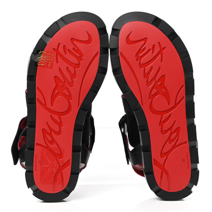 Christian Louboutin Calfskin Velcrissimo Flat Sandals 39 Black 5 of 8