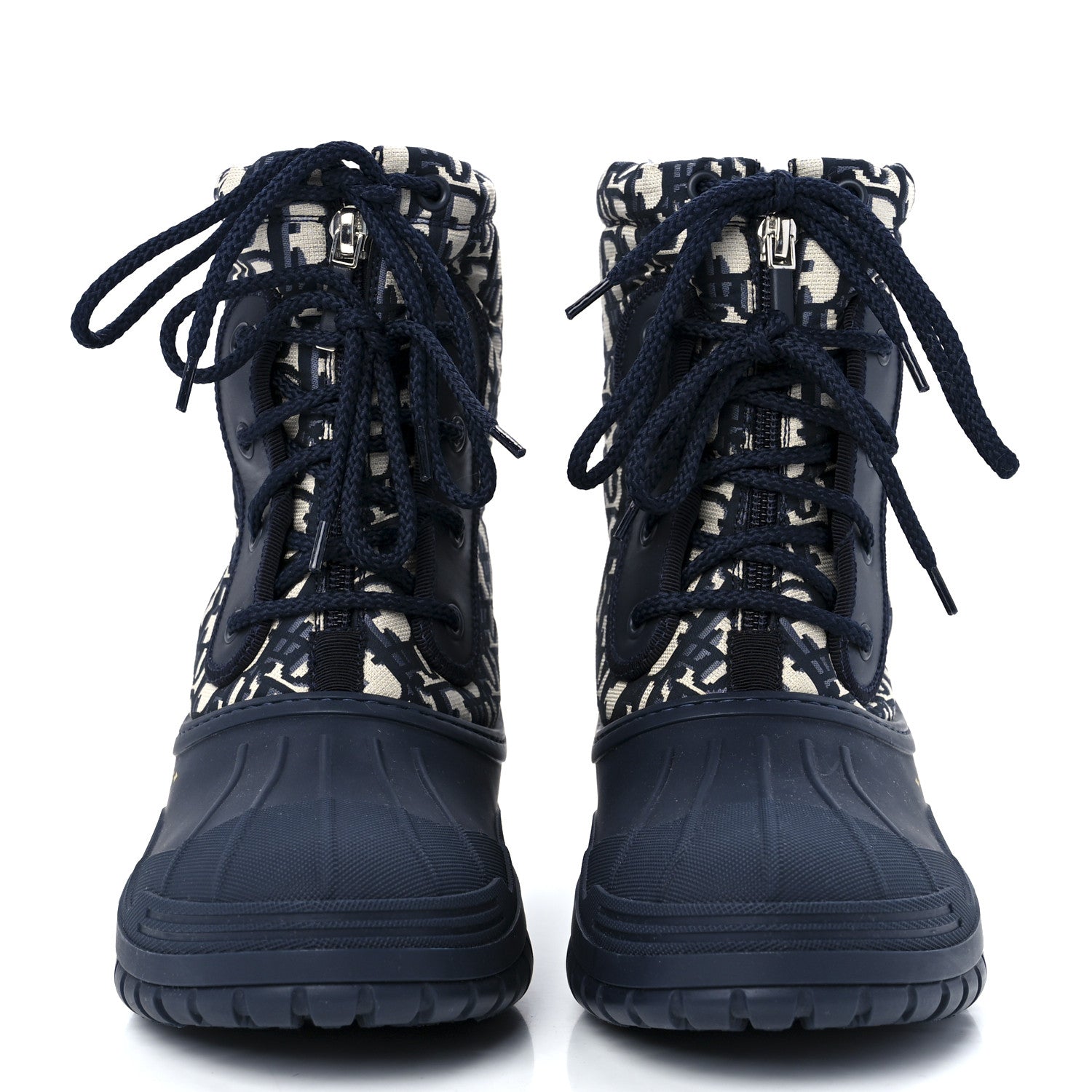 Christian Dior Oblique Nylon D-Venture Boots 36.5 Deep Blue 2 of 8