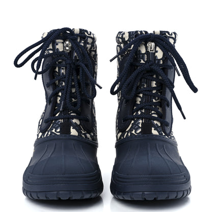 Christian Dior Oblique Nylon D-Venture Boots 36.5 Deep Blue 2 of 8