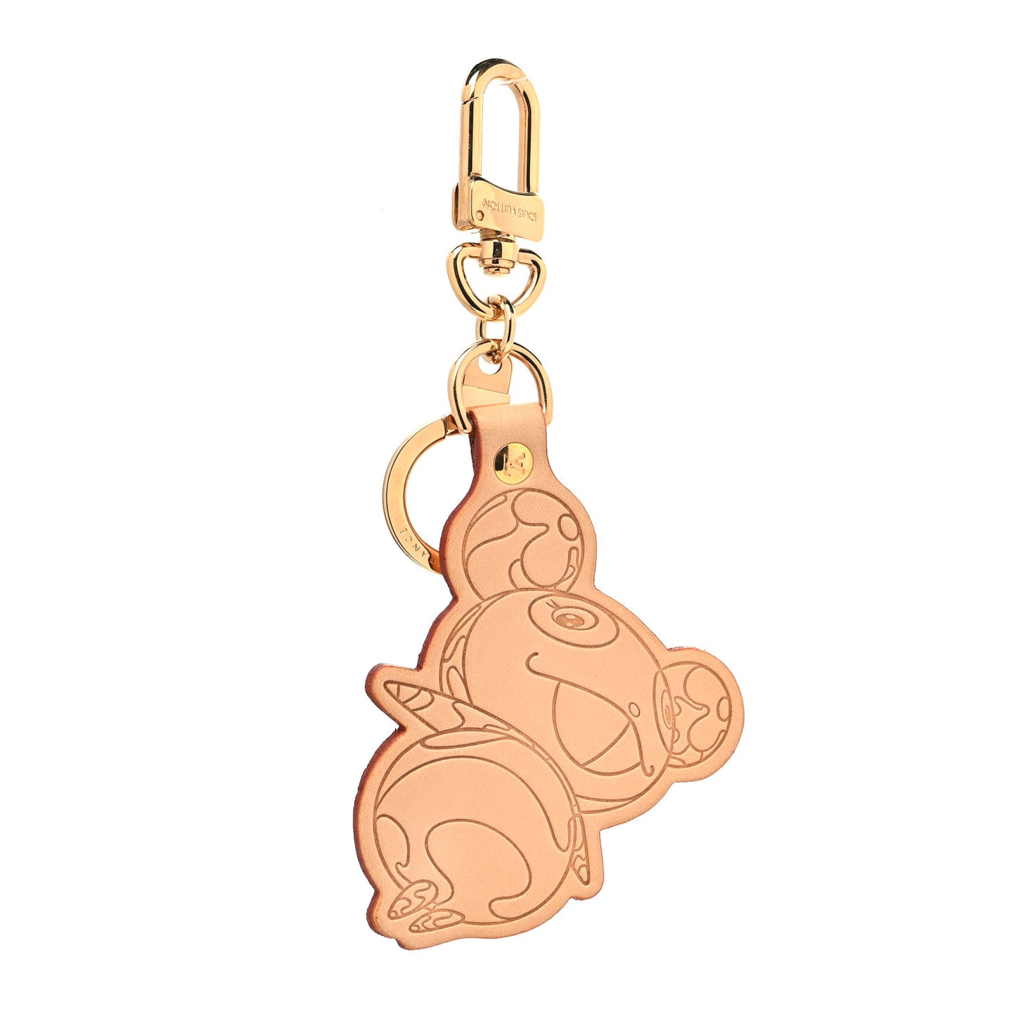Vachetta Monogram Panda Key Ring Bag Charm