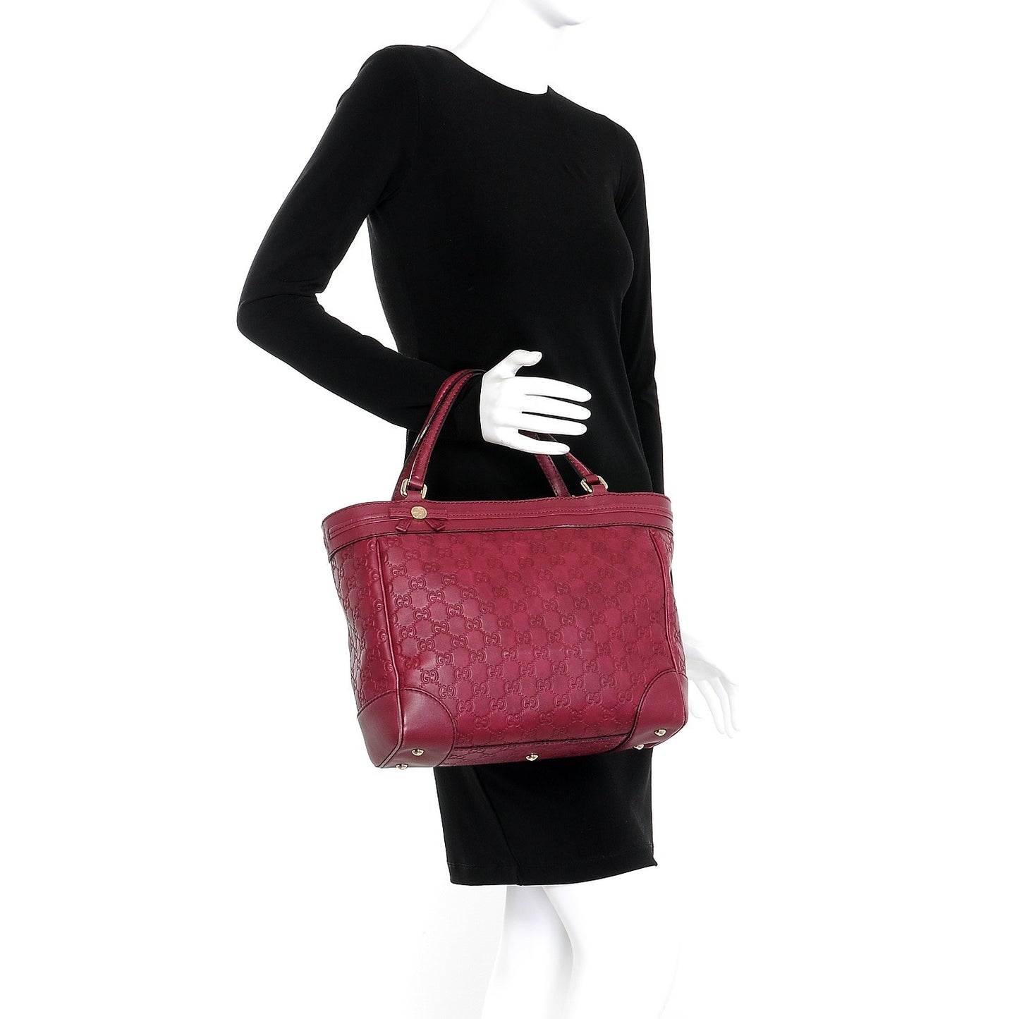 Guccissima Medium Mayfair Tote Cherry