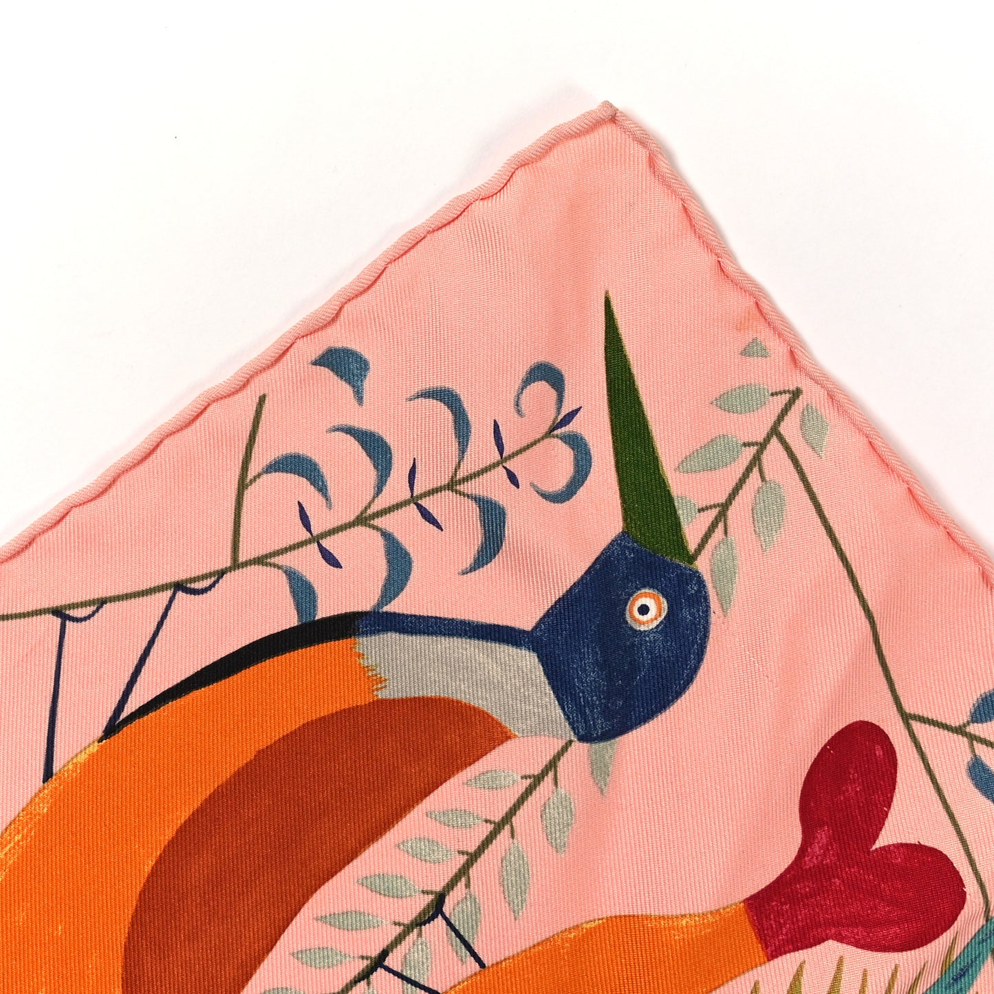 Silk Le Bal Des Oiseaux Scarf 90 Rose Multicolor