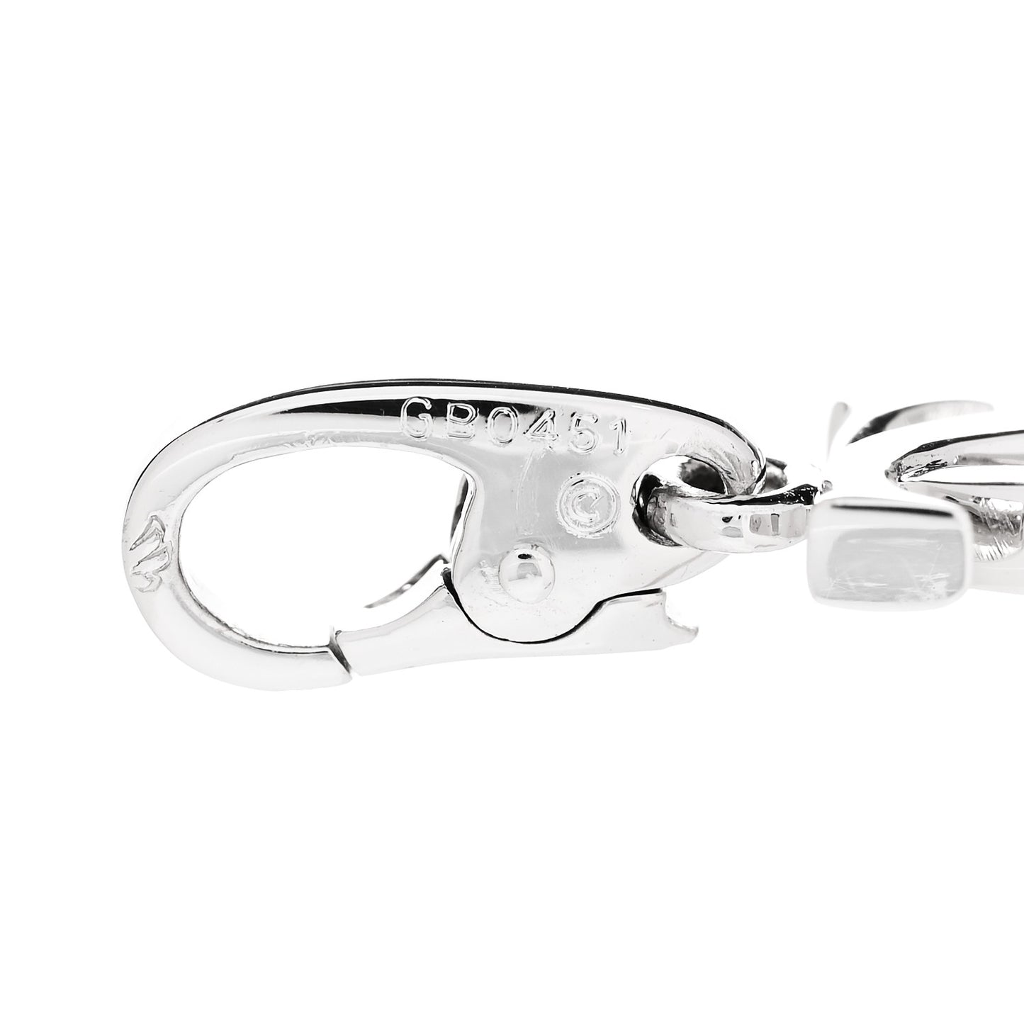 18K White Gold Logo Charm