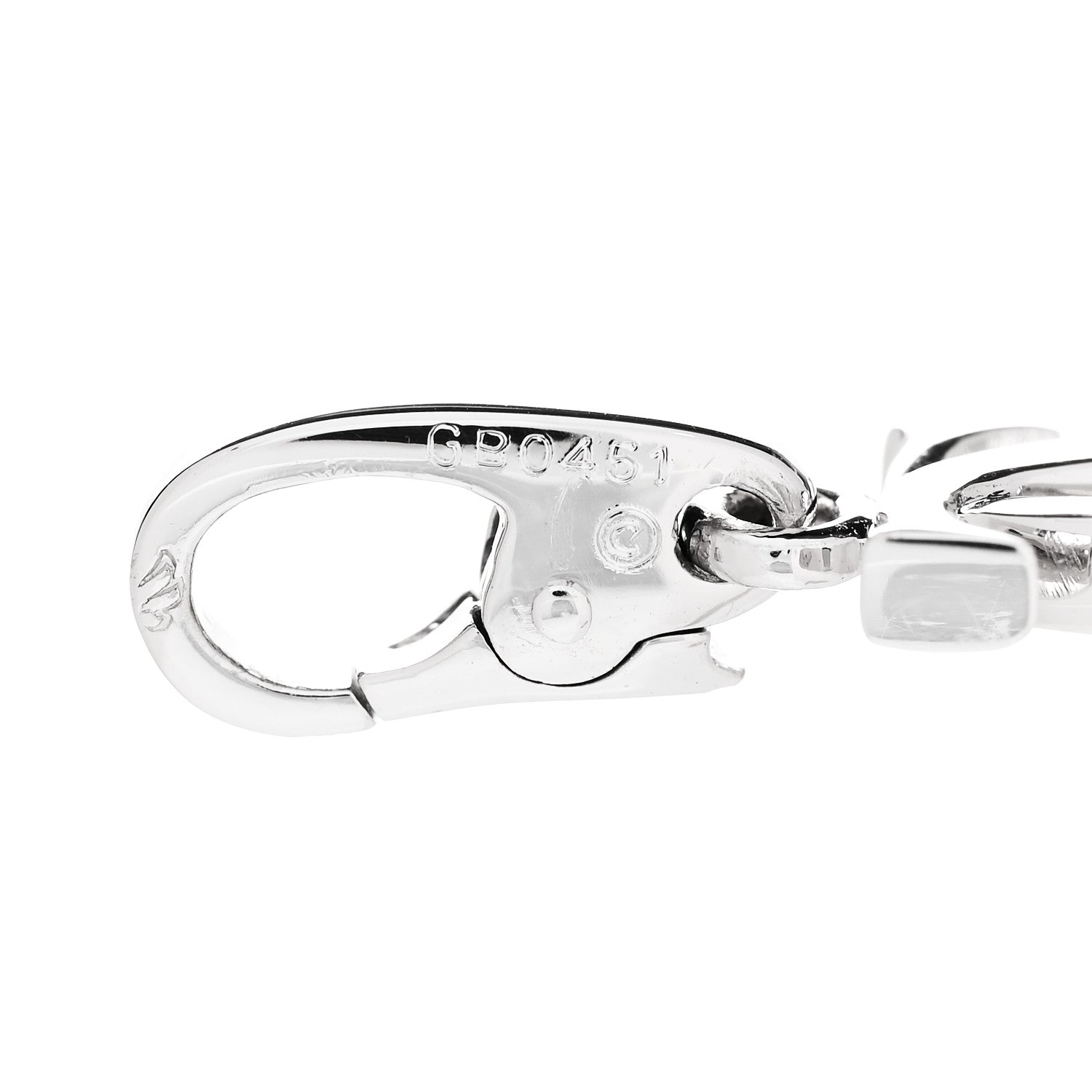 Cartier 18K White Gold Logo Charm 5 of 6