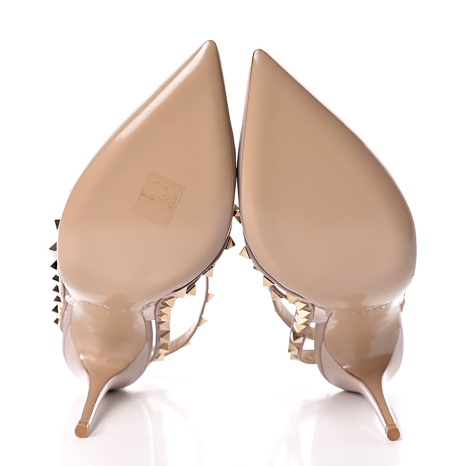 Valentino Garavani Patent Rockstud Ankle Strap Pumps 40 Poudre 5 of 8