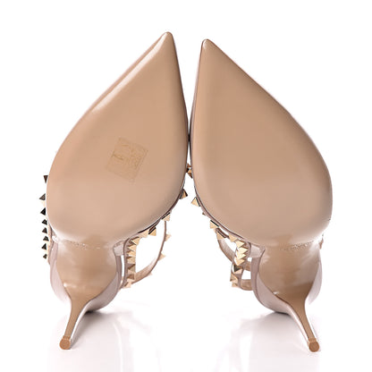 Valentino Garavani Patent Rockstud Ankle Strap Pumps 40 Poudre 5 of 8