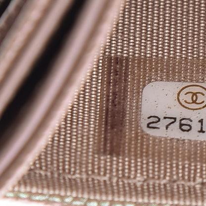 Chanel Iridescent Caviar Quilted Card Holder Beige 8 of 11