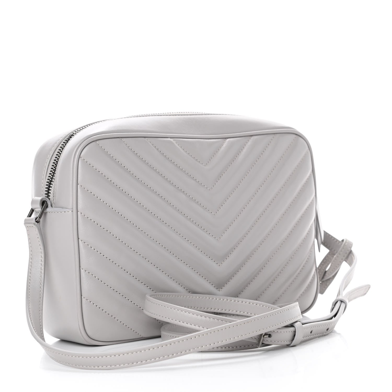 Saint Laurent Calfskin Matelasse Monogram Lou Camera Bag Granite 2 of 4