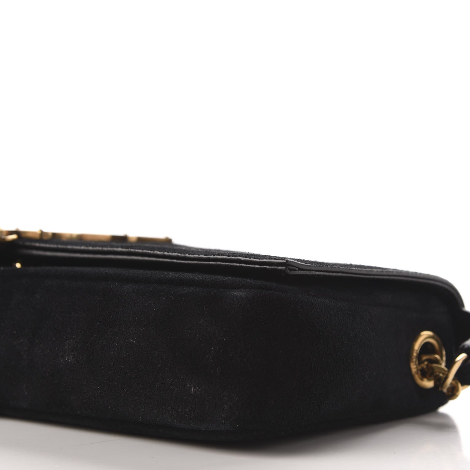 Saint Laurent Suede Monogram Tassel Kate 99 Black 7 of 9