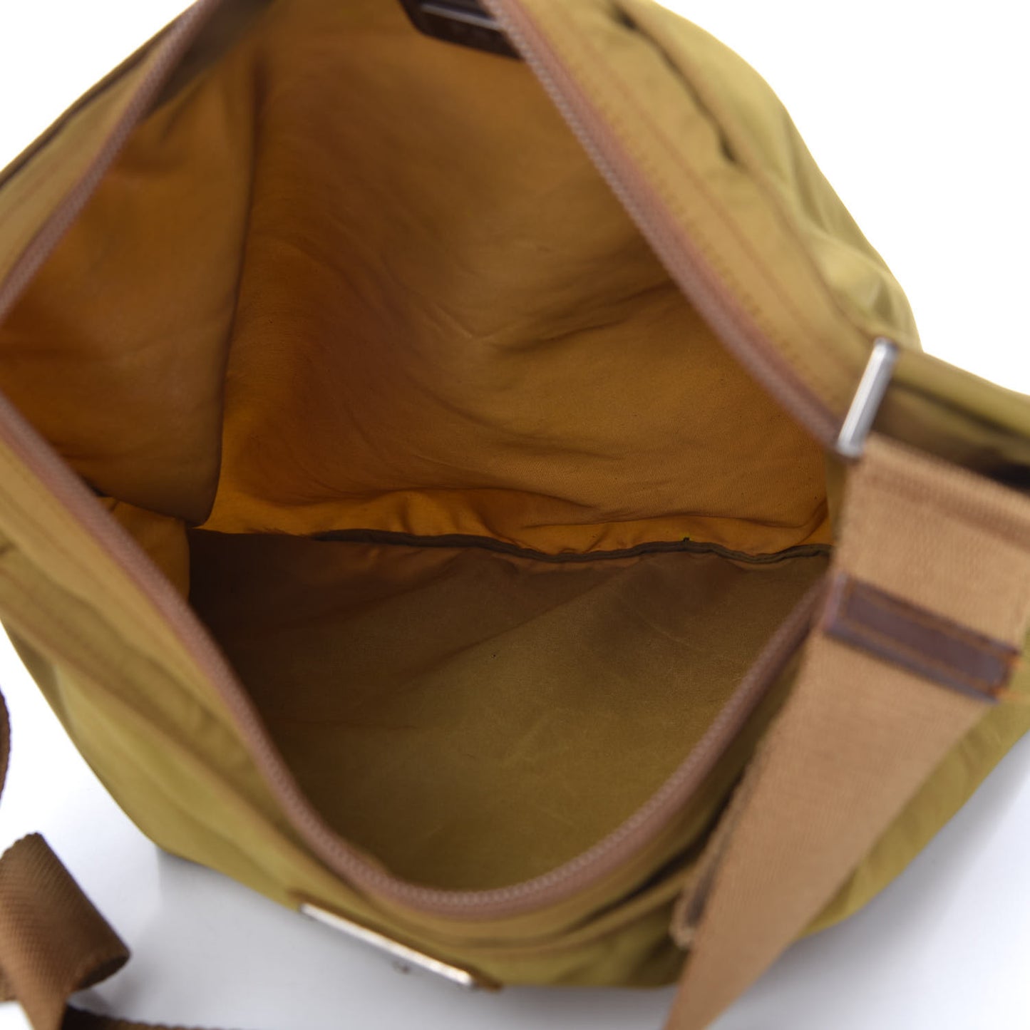 Nylon Vela Flat Messenger Bag Senape