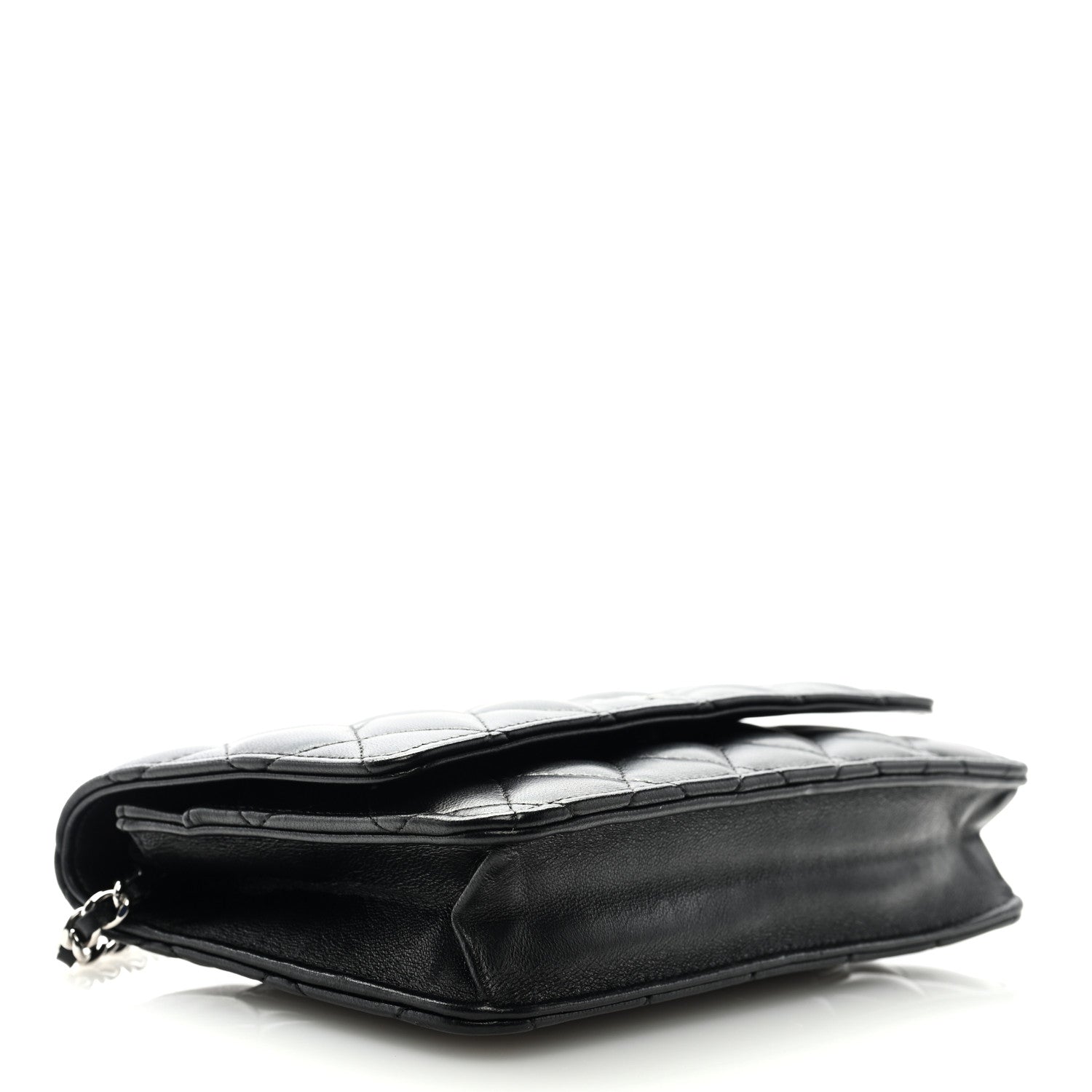 Chanel Lambskin Quilted Wallet On Chain WOC Black 4 of 9