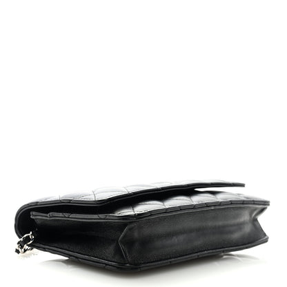 Chanel Lambskin Quilted Wallet On Chain WOC Black 4 of 9